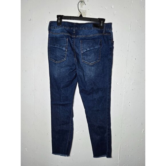 Natural Reflections Womens Comfort Stretch Raw Hem Denim Blue Jeans Size 8 Fray - Picture 2 of 14